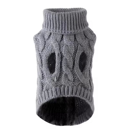 Puppy Dog Sweaters for Small Medium Dogs Cats Clothes Winter Warm Pet Turtleneck Chihuahua Vest Soft Yorkie Coat Teddy Jacket