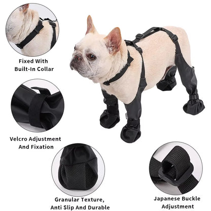 Dog Shoes Waterproof Ajustable Shoes for Dogs Non-Slip Dog Boots Outdoor Protector Accessories for French Bulldog Corgi Poodle