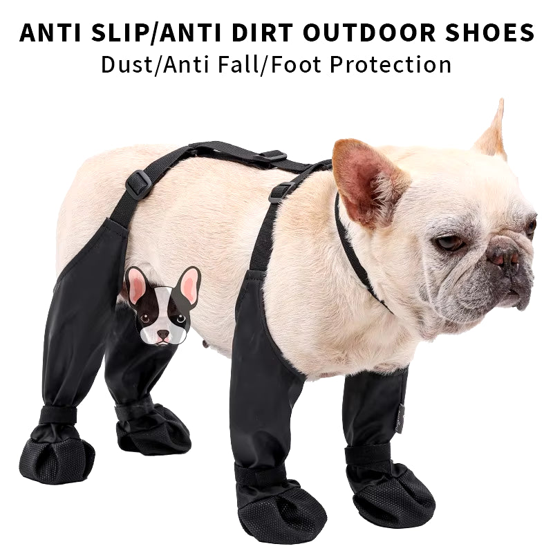 Dog Shoes Waterproof Ajustable Shoes for Dogs Non-Slip Dog Boots Outdoor Protector Accessories for French Bulldog Corgi Poodle