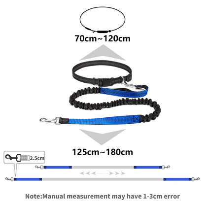 Hand Free Dog Leash for Pet Walking Running Jogging Adjustable Dog Leash Waist Belt Chest Strap Traction Rope Dog Accessories